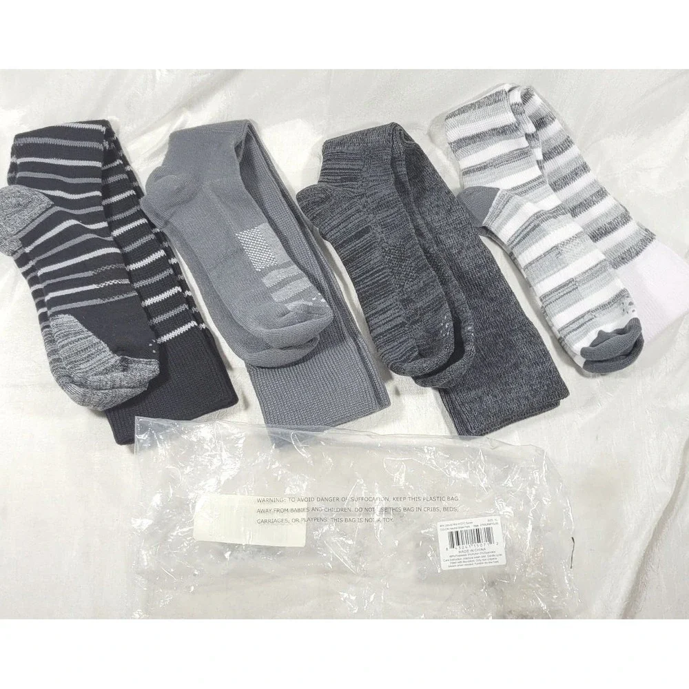 Tommie Copper 4pk Ultra & Infra WOTC Compression Socks - Gray Neutrals - XL